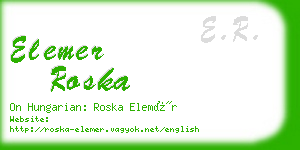 elemer roska business card